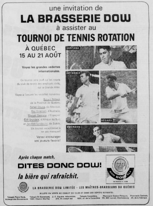 Annonce du tournoi rotation 1966