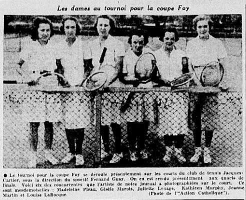 Joueuses de tennis 1939