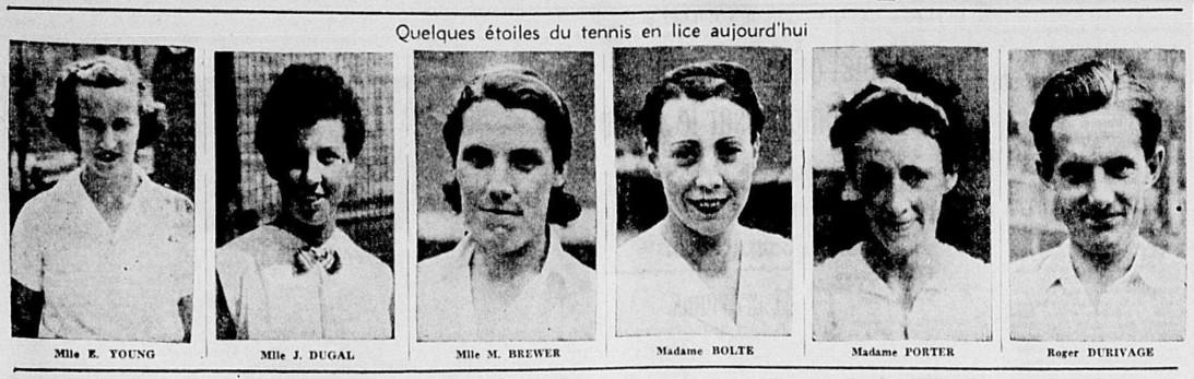 Joueuses au championnat 1940